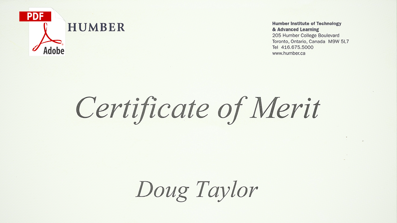 Certificate of Merit