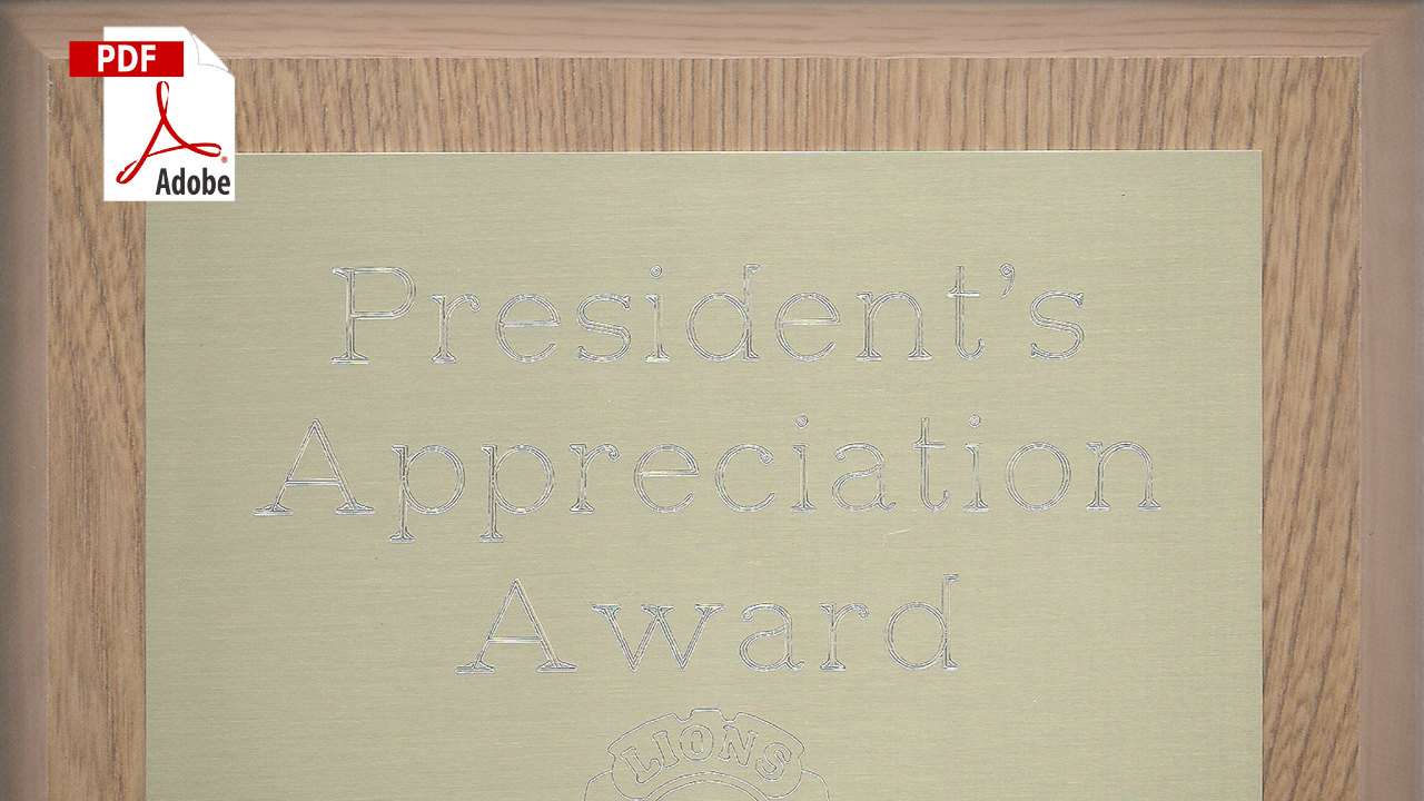 2009 - 2010 President's Appreciation Award