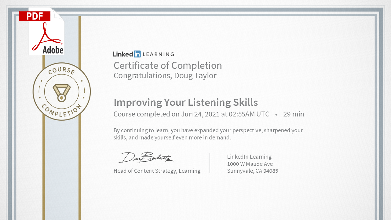 LinkedIn Learning - Improving Your Listening Skills