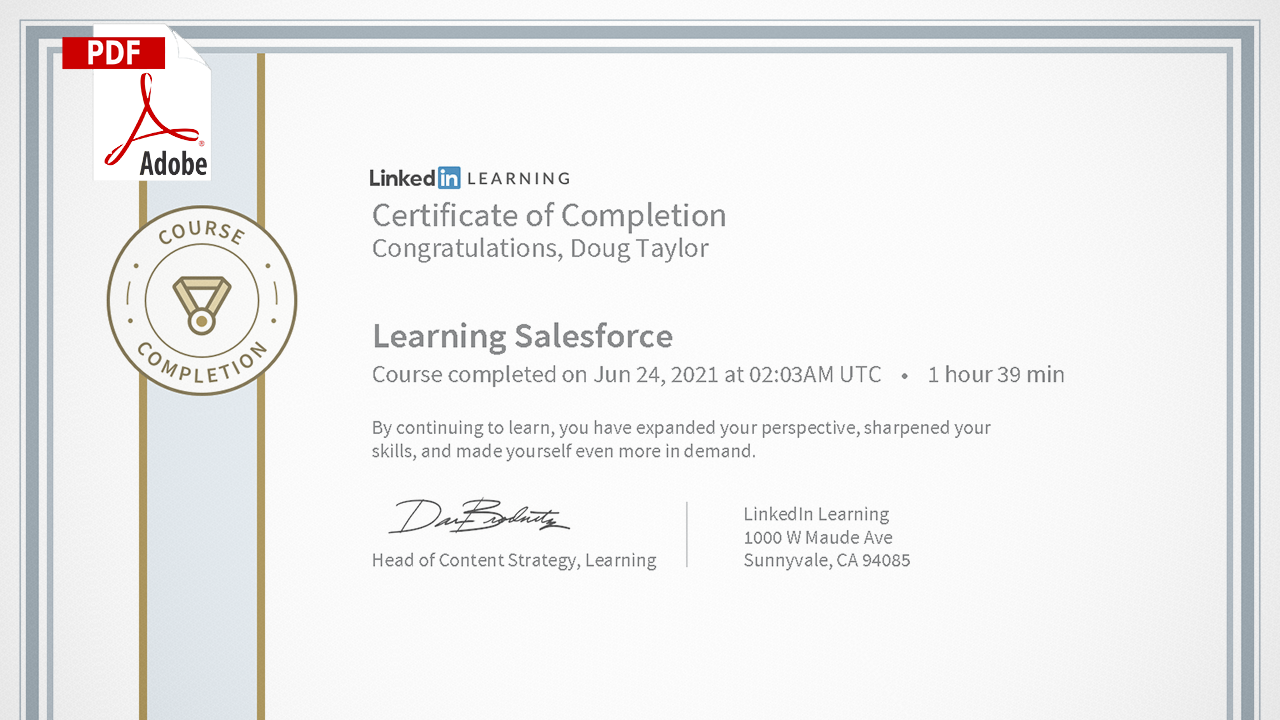 LinkedIn Learning - Learning Salesforce