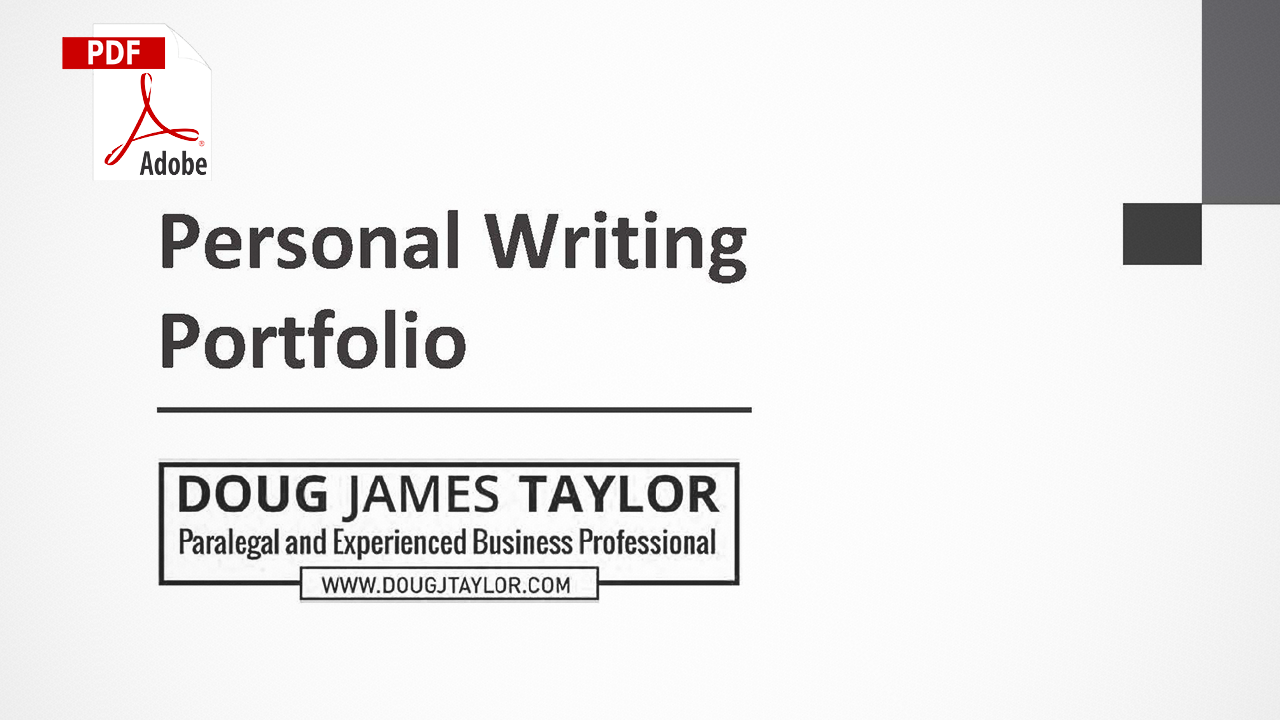 Personal Writing Portfolio